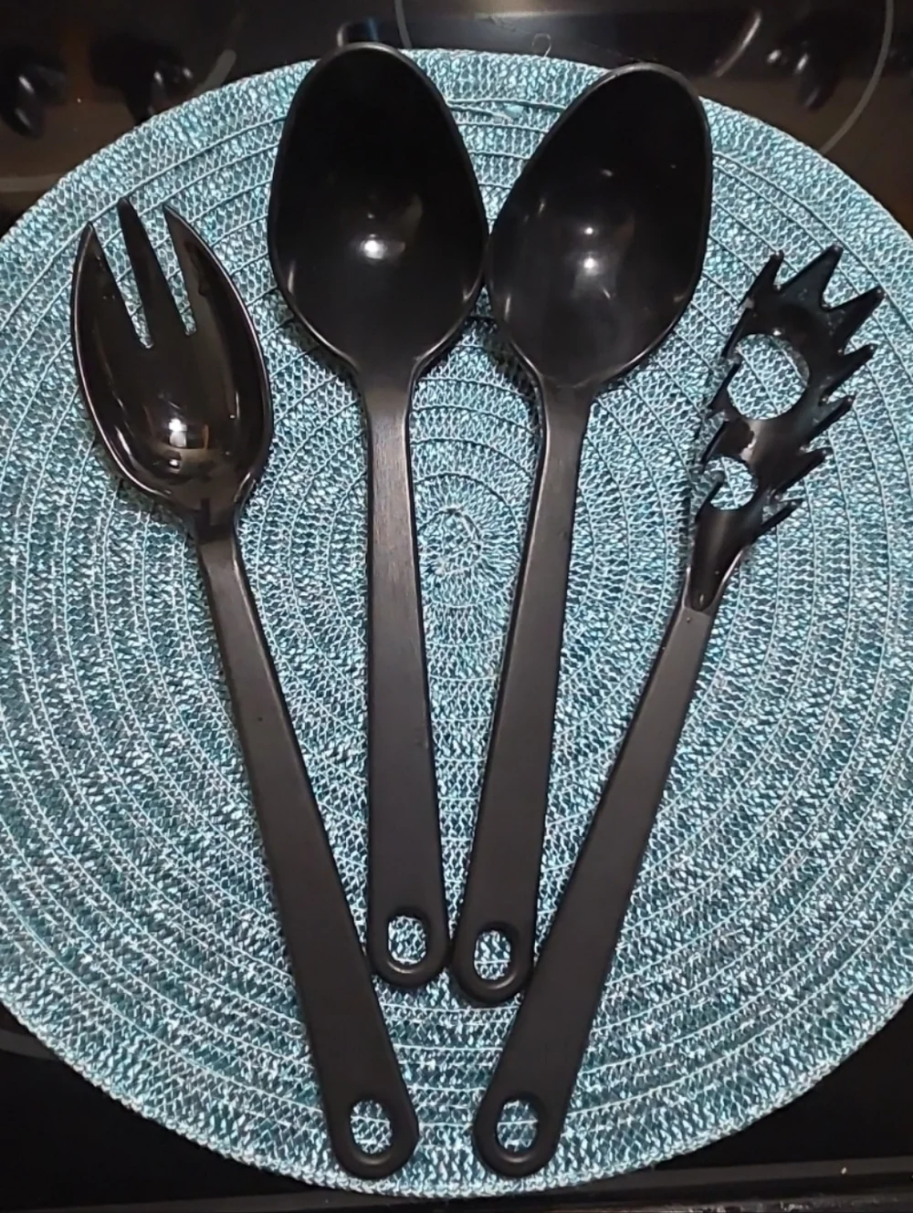This vintage Taylor Made Black Kitchen Utensil Set 4 Piece